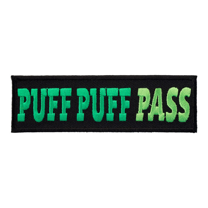Puff Puff Pass Patch, Marijuana Sayings Patches — product image