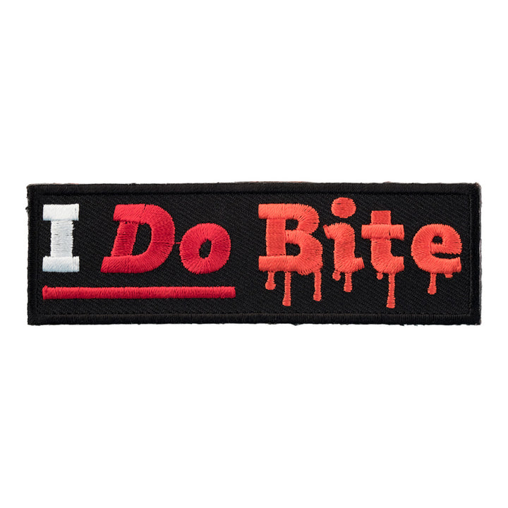 I Do Bite Dripping Blood Patch, Funny Sayings Patches — product image