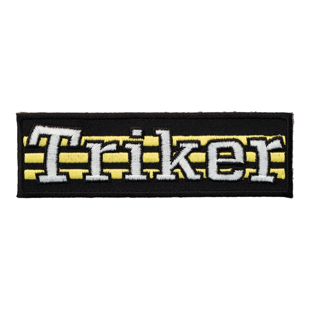 Triker Yellow Stripes Patch, Motorcycle Sayings Patches — product image