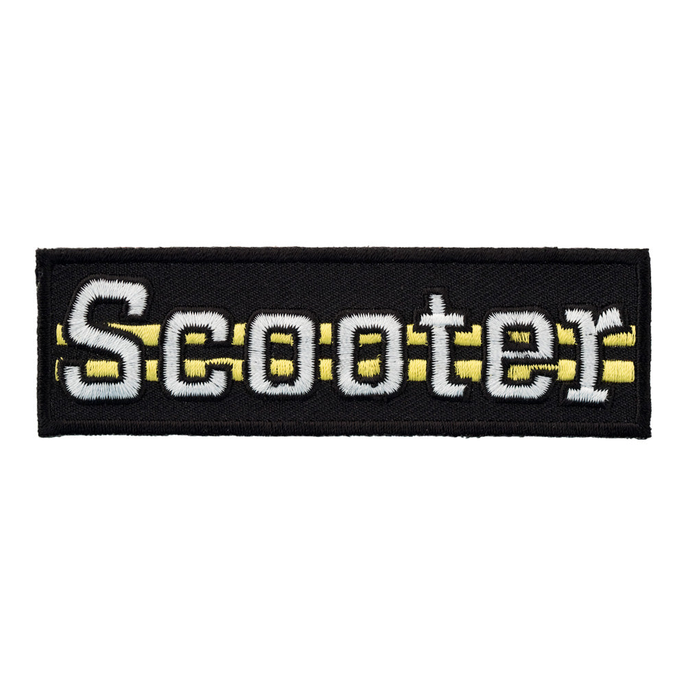 Scooter Yellow Stripes Patch, Motorcycle Sayings Patches — product image