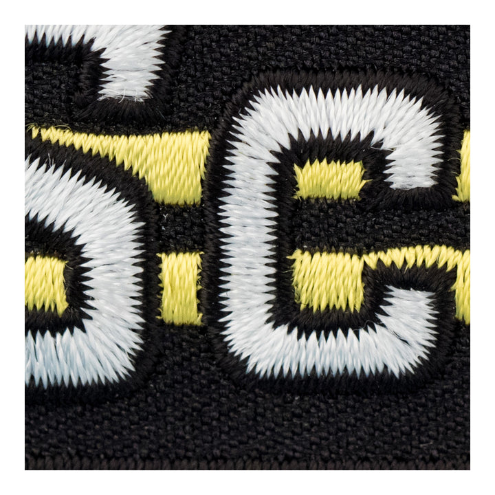 Scooter Yellow Stripes Patch, Motorcycle Sayings Patches — detail view 2