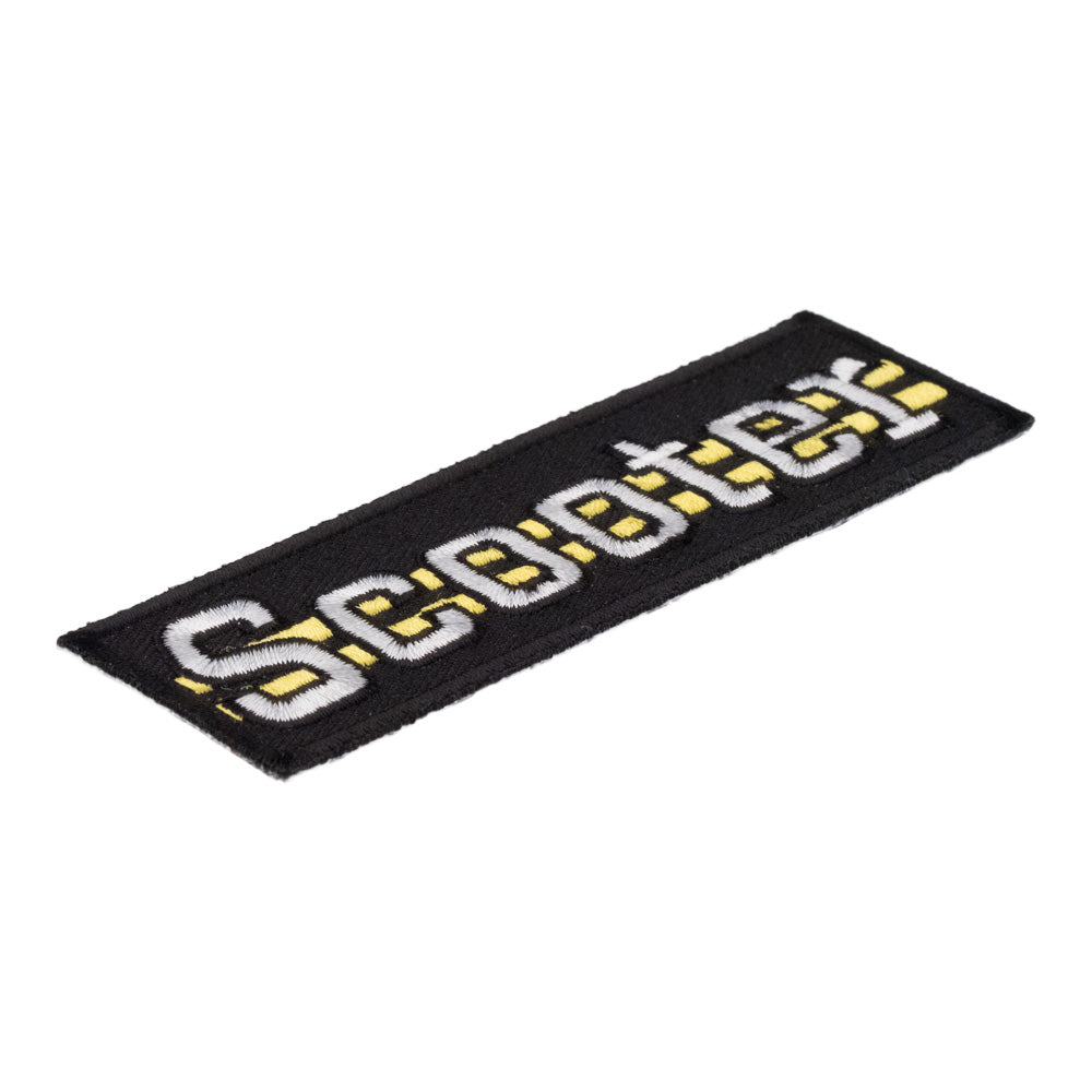 Scooter Yellow Stripes Patch, Motorcycle Sayings Patches — detail view 1