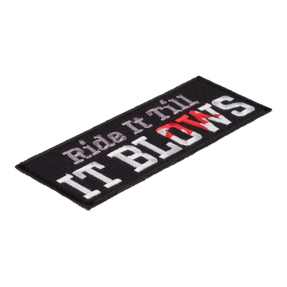 Ride It Till It Blows Patch, Biker Sayings Patches — detail view 1