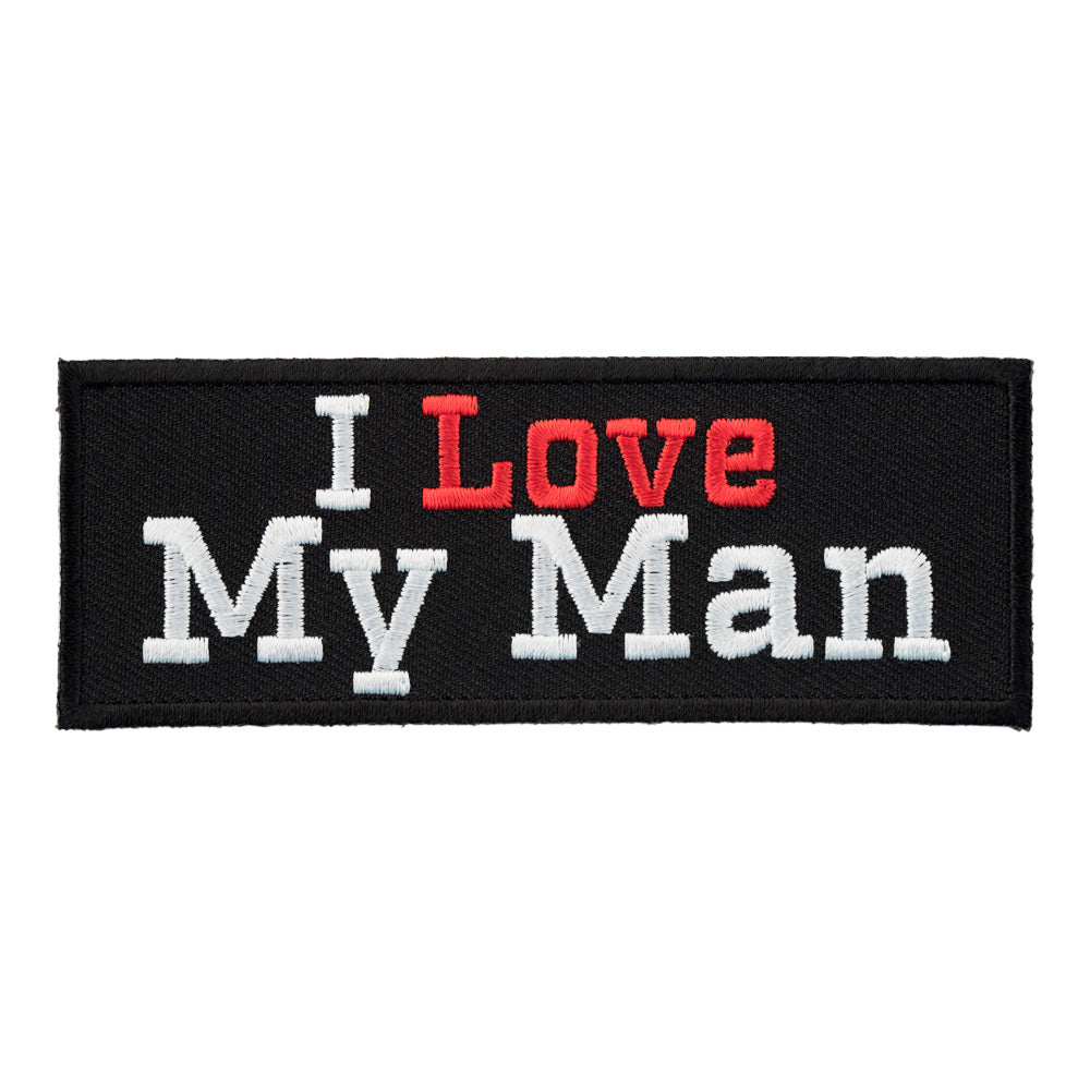 I Love My Man Patch, Ladies Sayings Patches — product image