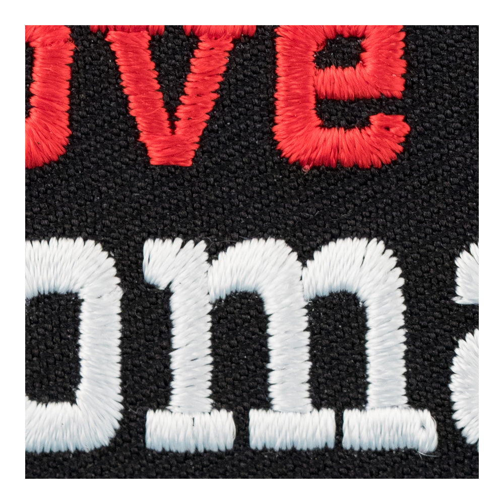 I Love My Woman Patch, Motorcycle Sayings Patches — detail view 1