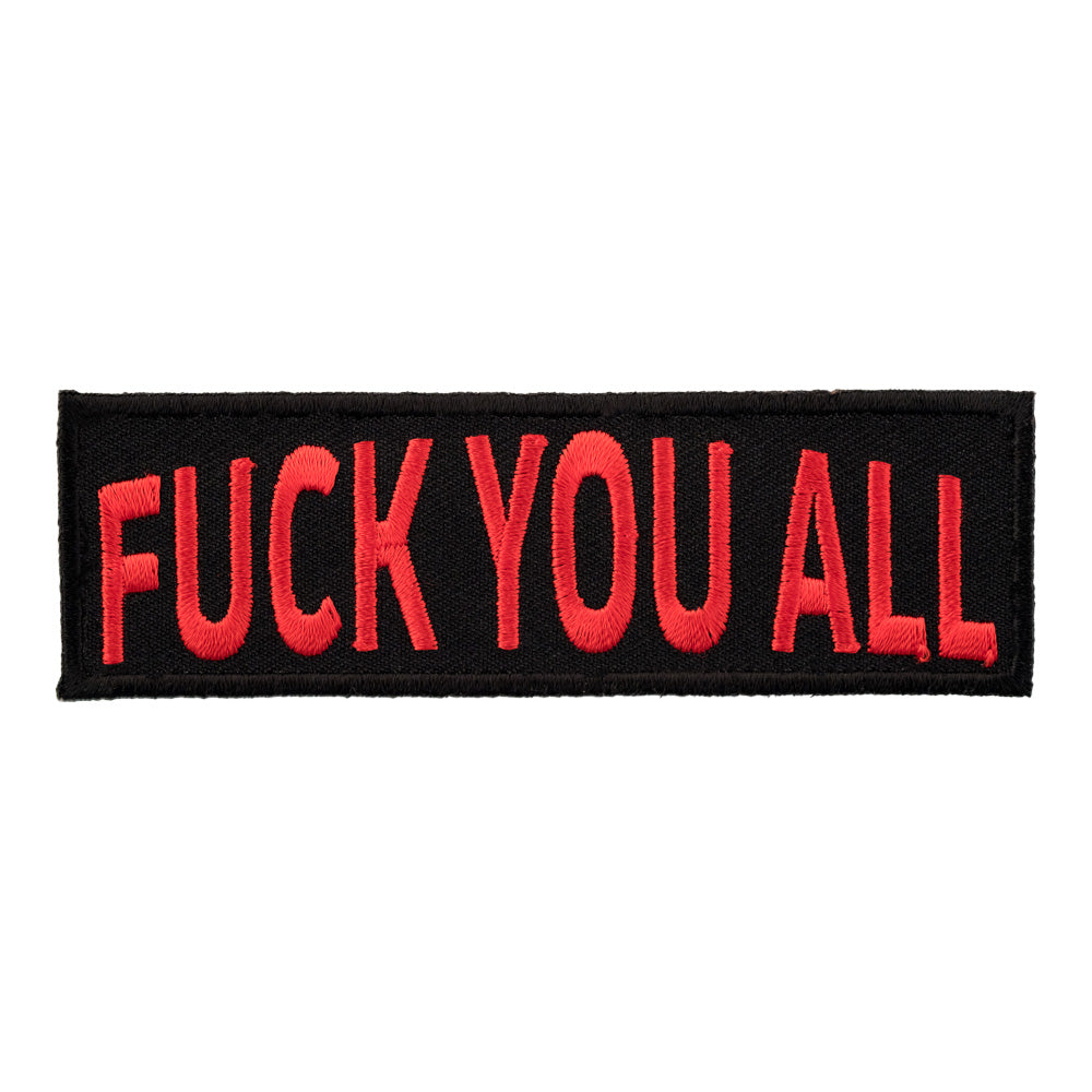 Fuck You All Red & Black Patch, Sayings Patches — product image