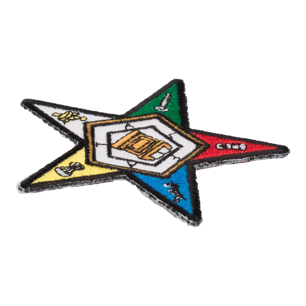 Order Of The Eastern Star Cut-Out Patch, Masonic Patches — detail view 2