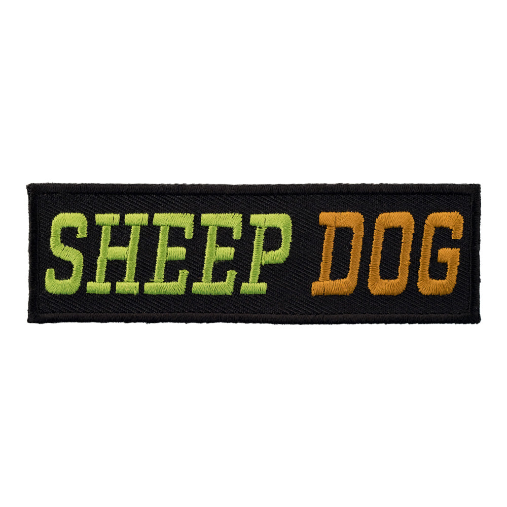 Sheep Dog Green Patch, Biker Sayings Patches — product image