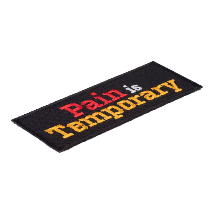 Pain Is Temporary Red &amp; Yellow Patch, Sayings Patches — detail view 2