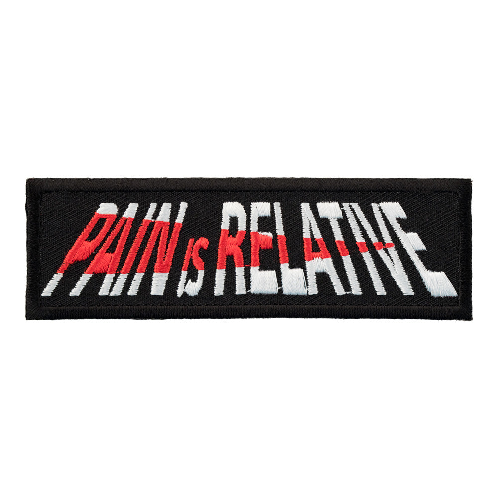Pain Is Relative Red & White Patch, Sayings Patches — product image
