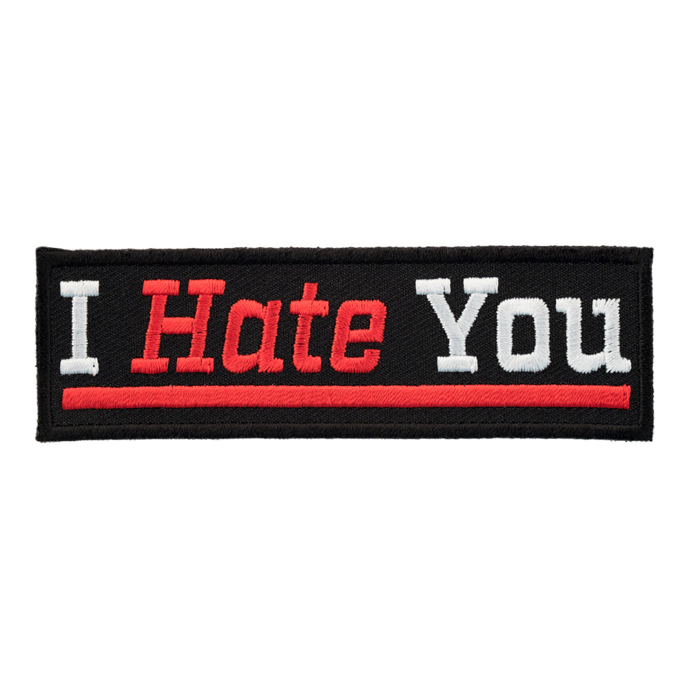 I Hate You Red &amp; White Patch, Sayings Patches — product image