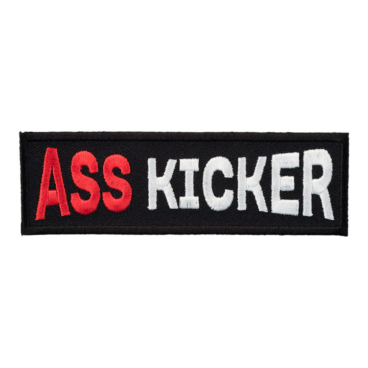 Ass Kicker Red White &amp; Black Patch, Sayings Patches — product image