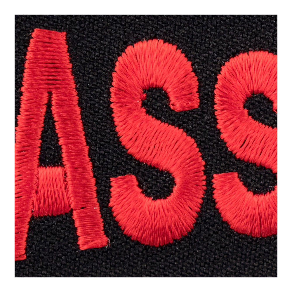 Ass Kicker Red White &amp; Black Patch, Sayings Patches — detail view 1