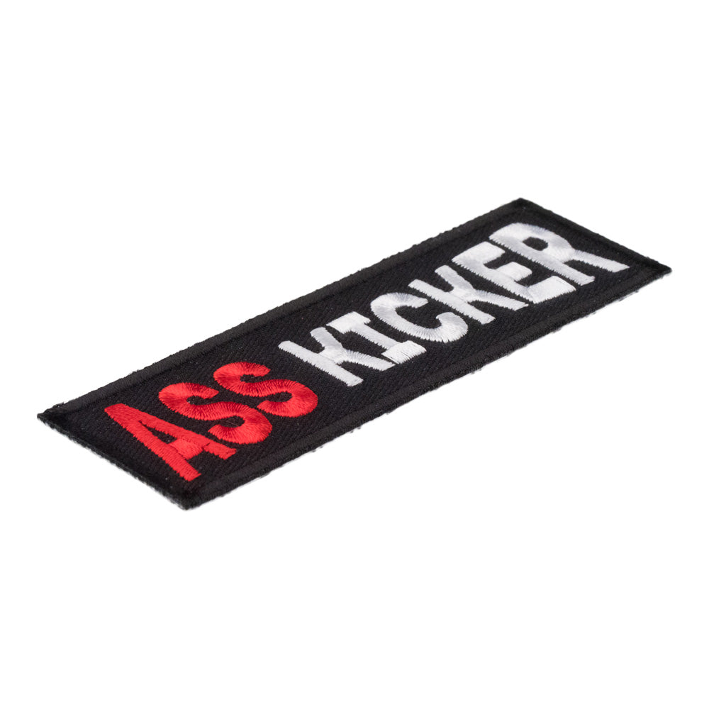 Ass Kicker Red White &amp; Black Patch, Sayings Patches — detail view 2