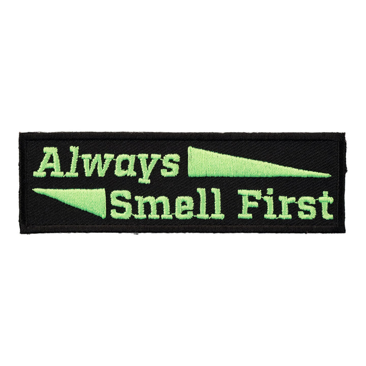 Always Smell First Lime Green Patch, Sayings Patches — product image