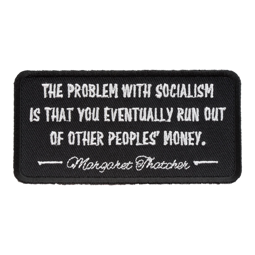 The Problem With Socialism Patch, Political Quote Patches — product image