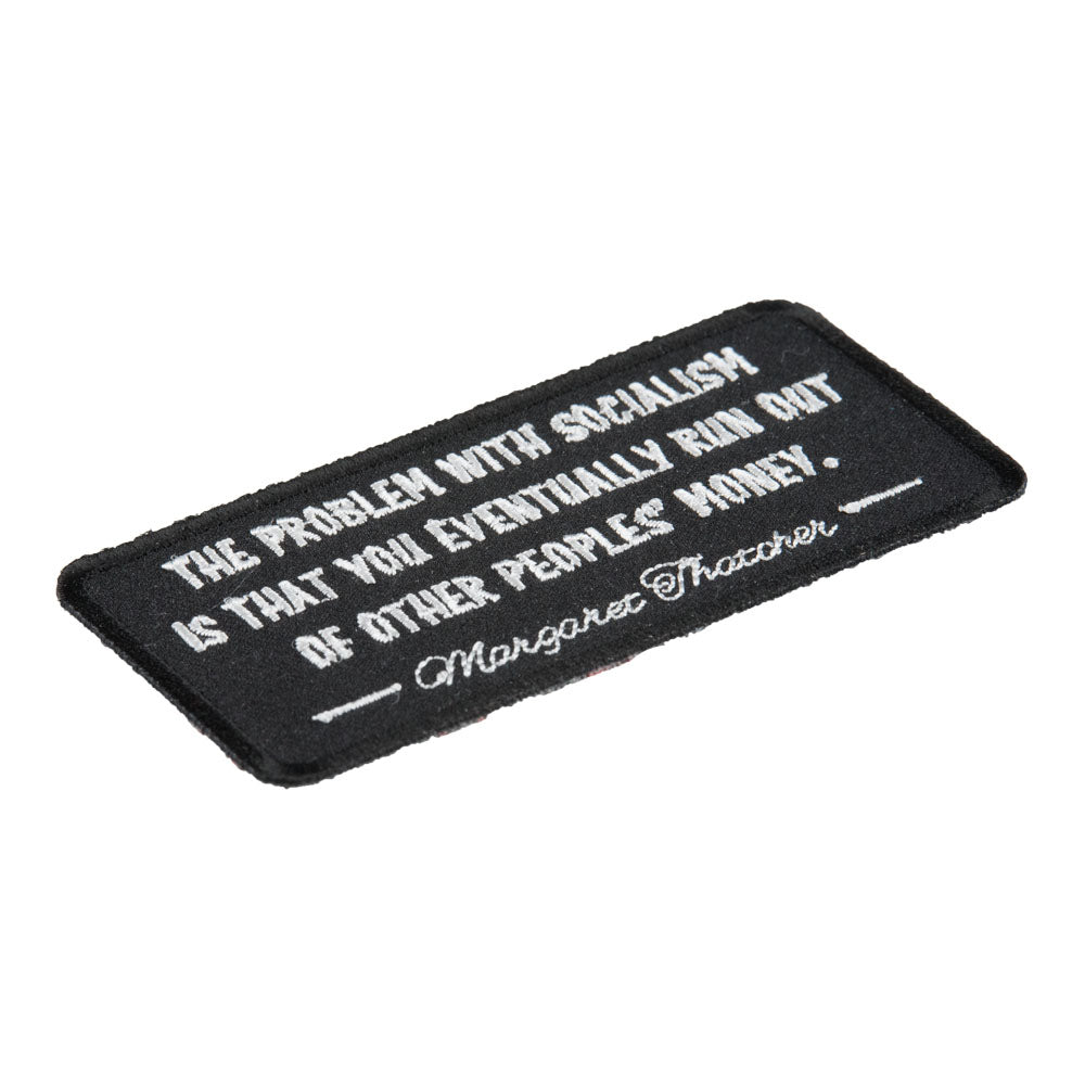 The Problem With Socialism Patch, Political Quote Patches — detail view 2