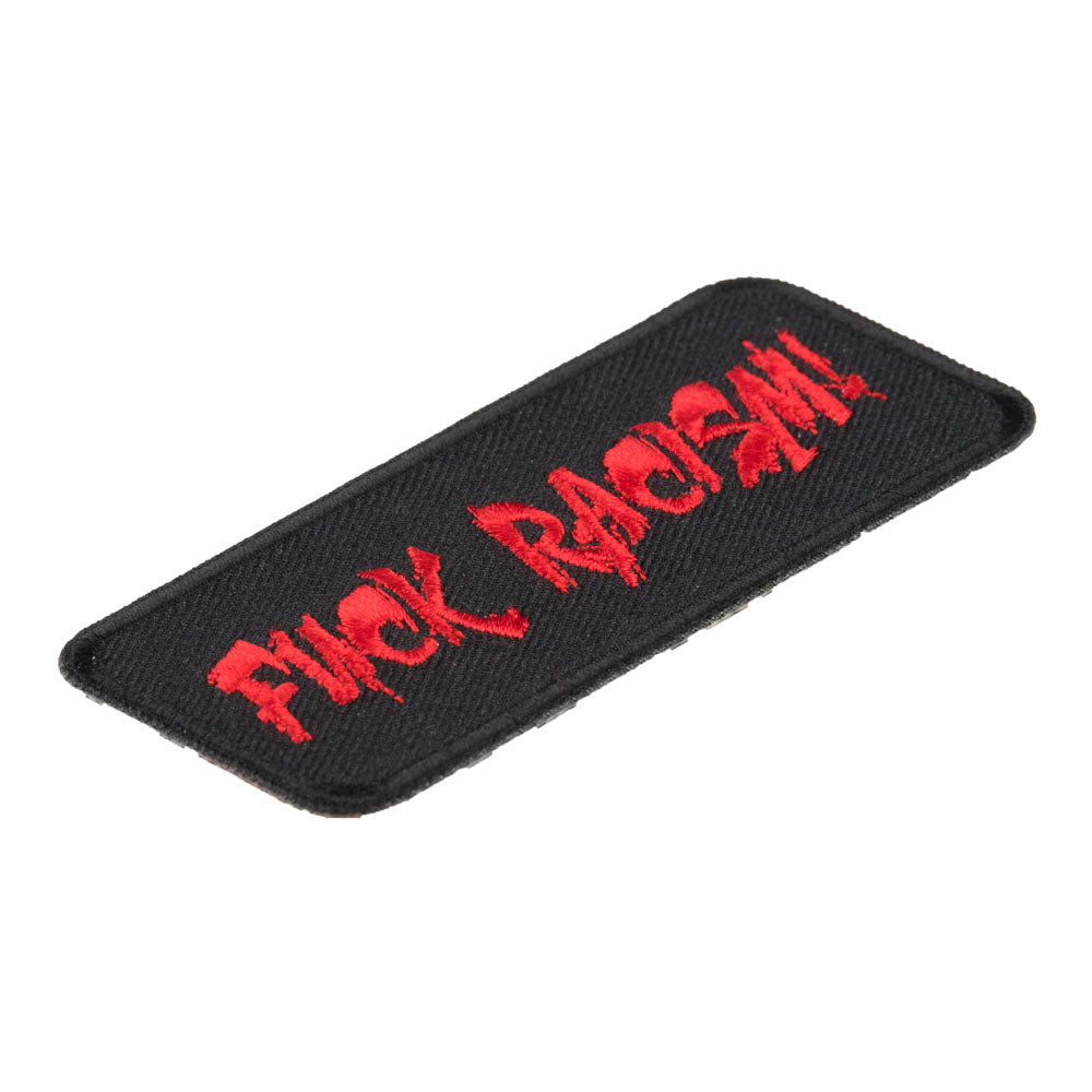 Fuck Racism Black &amp; Red Patch, Social Injustice Patches — detail view 2