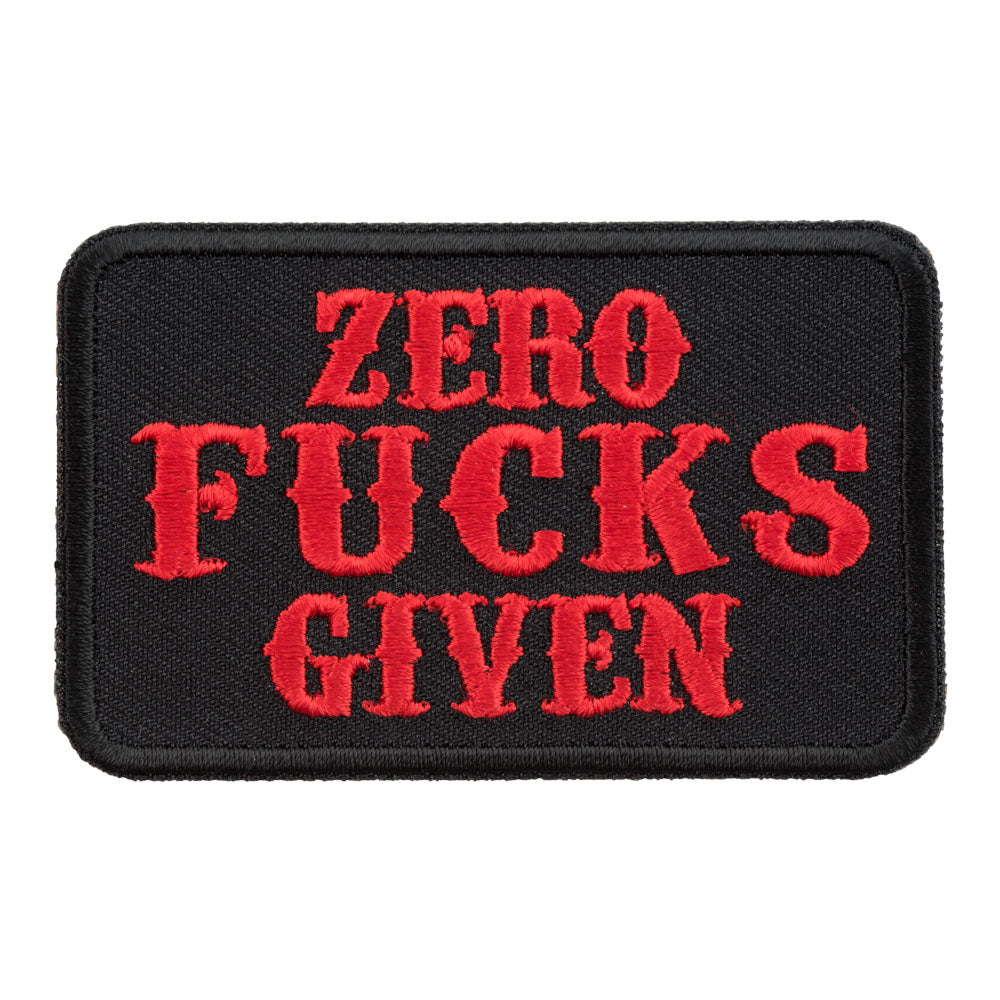 Zero Fucks Given Patch, Vulgar Sayings Patches — product image