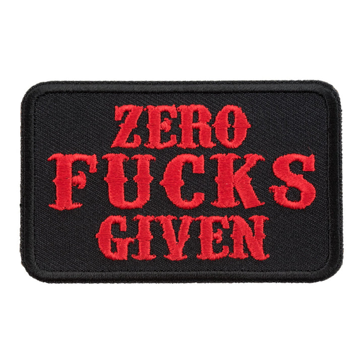 Zero Fucks Given Patch, Vulgar Sayings Patches — product image