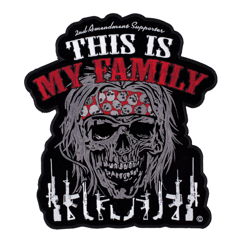 This Is My Family Guns & Skull Patch, Large Size — product image