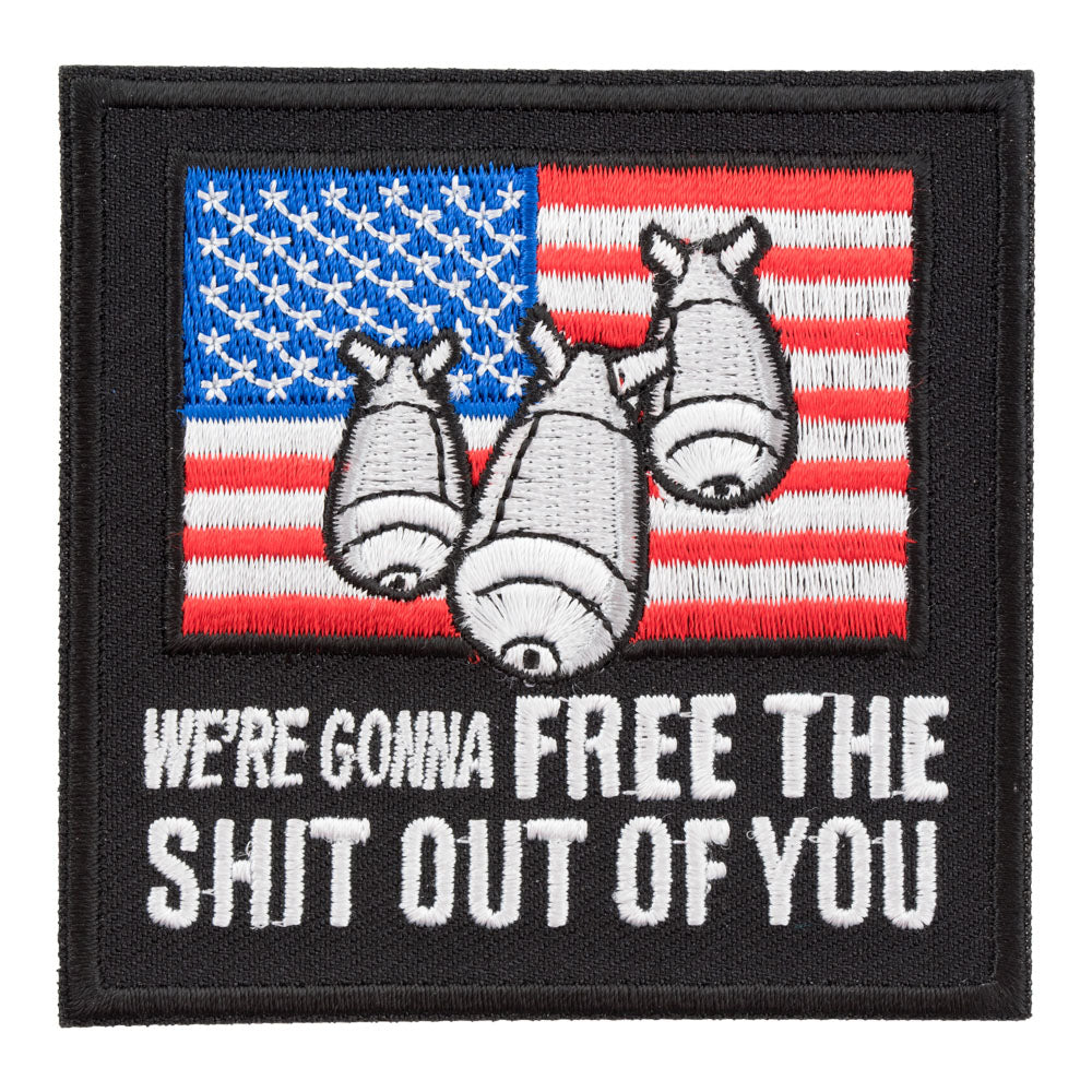 Free The Shit Out Of You Flag Patch, Patriotic Patches — product image