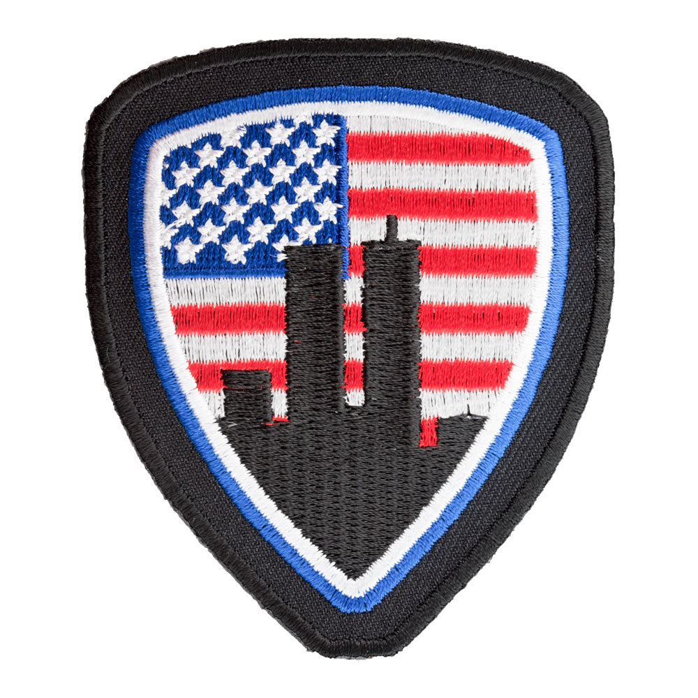 American Flag World Trade Center Shield Patch, 9-11 Patches — product image