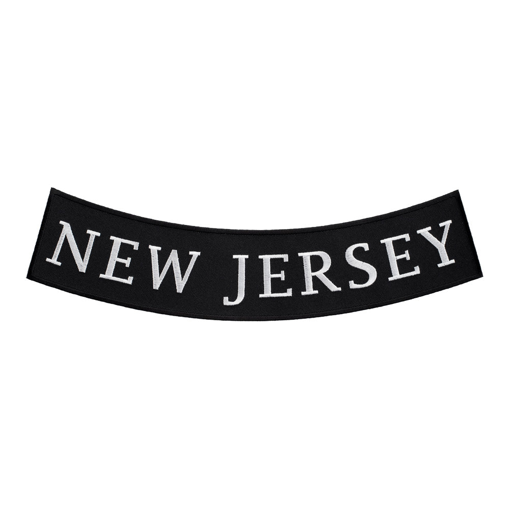New Jersey State Bottom Rocker Patch, Large Size — product image
