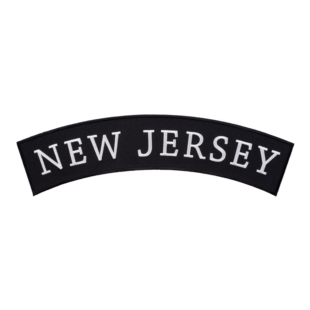 New Jersey State Top Rocker Patch, Large Size — product image