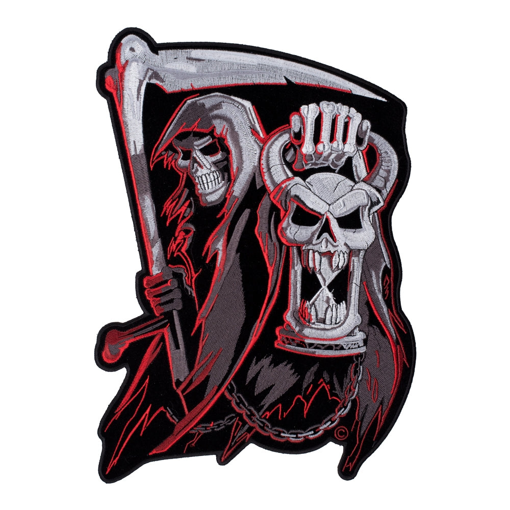 Countdown To Death Grim Reaper Hourglass Patch, X-Large Size — product image