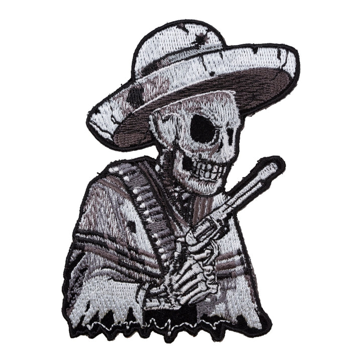 Subdued Mexican Gunslinger Skeleton Patch, Small Size — product image