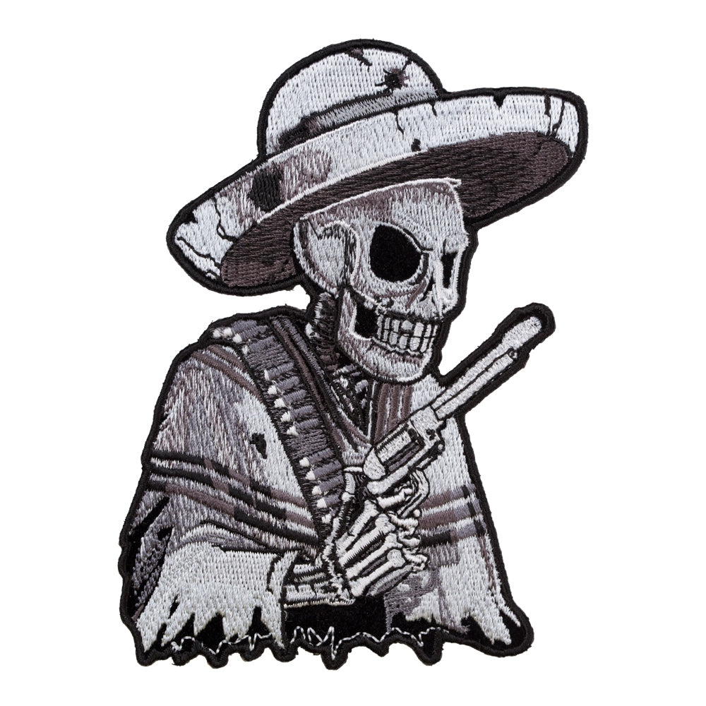 Subdued Mexican Gunslinger Skeleton Patch, Medium Size — product image