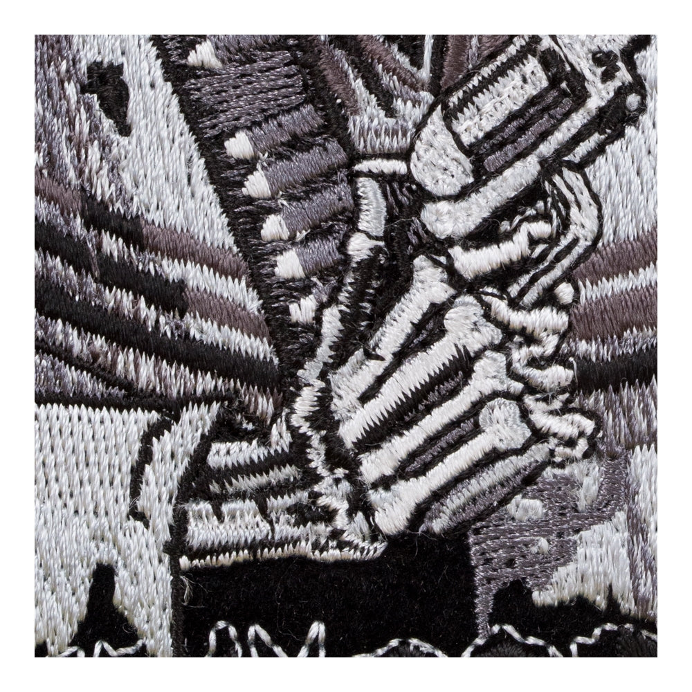 Subdued Mexican Gunslinger Skeleton Patch, Medium Size — detail view 2