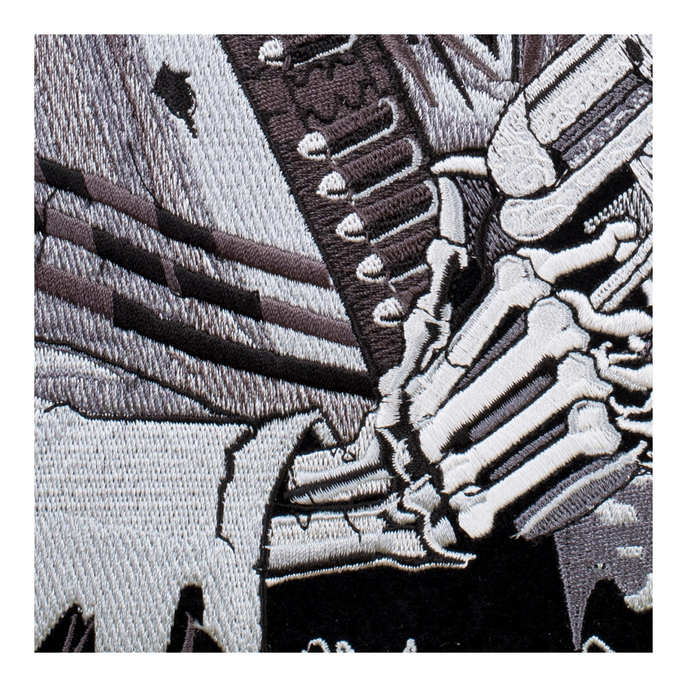 Subdued Mexican Gunslinger Skeleton Patch, X-Large Size — detail view 2
