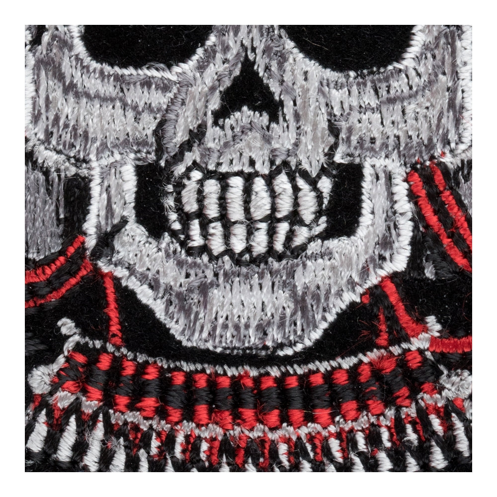 Red Demon Samurai Skull Patch, Small Size — detail view 1