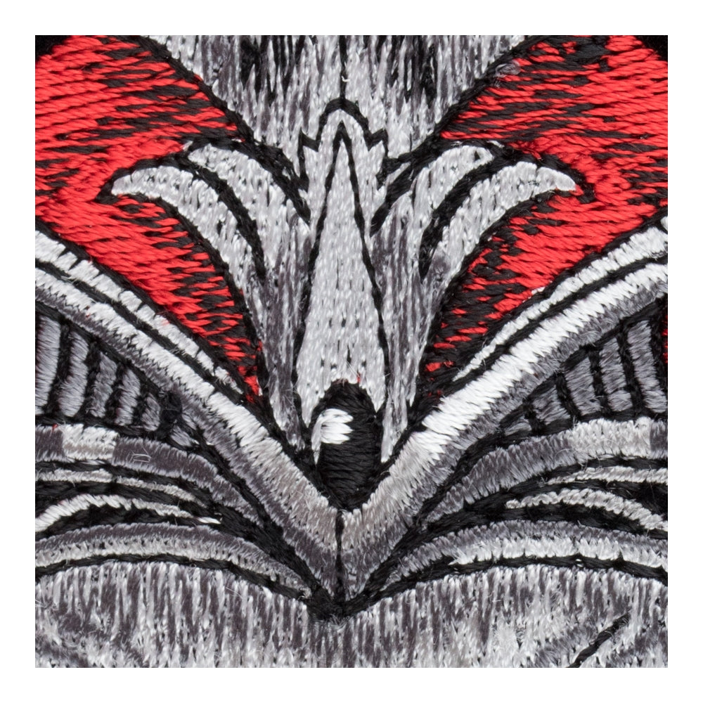 Red Demon Samurai Skull Patch, Medium Size — detail view 1