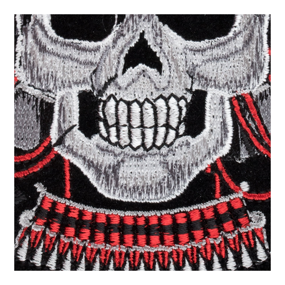 Red Demon Samurai Skull Patch, Medium Size — detail view 2