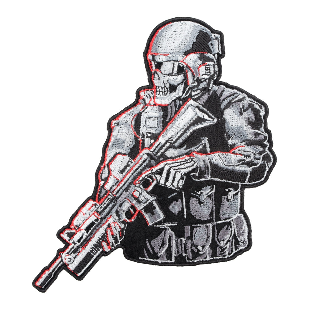 Armed Tactical Soldier Skeleton Patch, Medium Size — product image