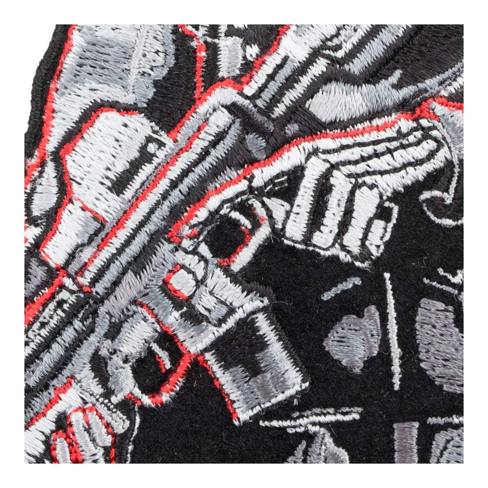 Armed Tactical Soldier Skeleton Patch, Medium Size — detail view 1