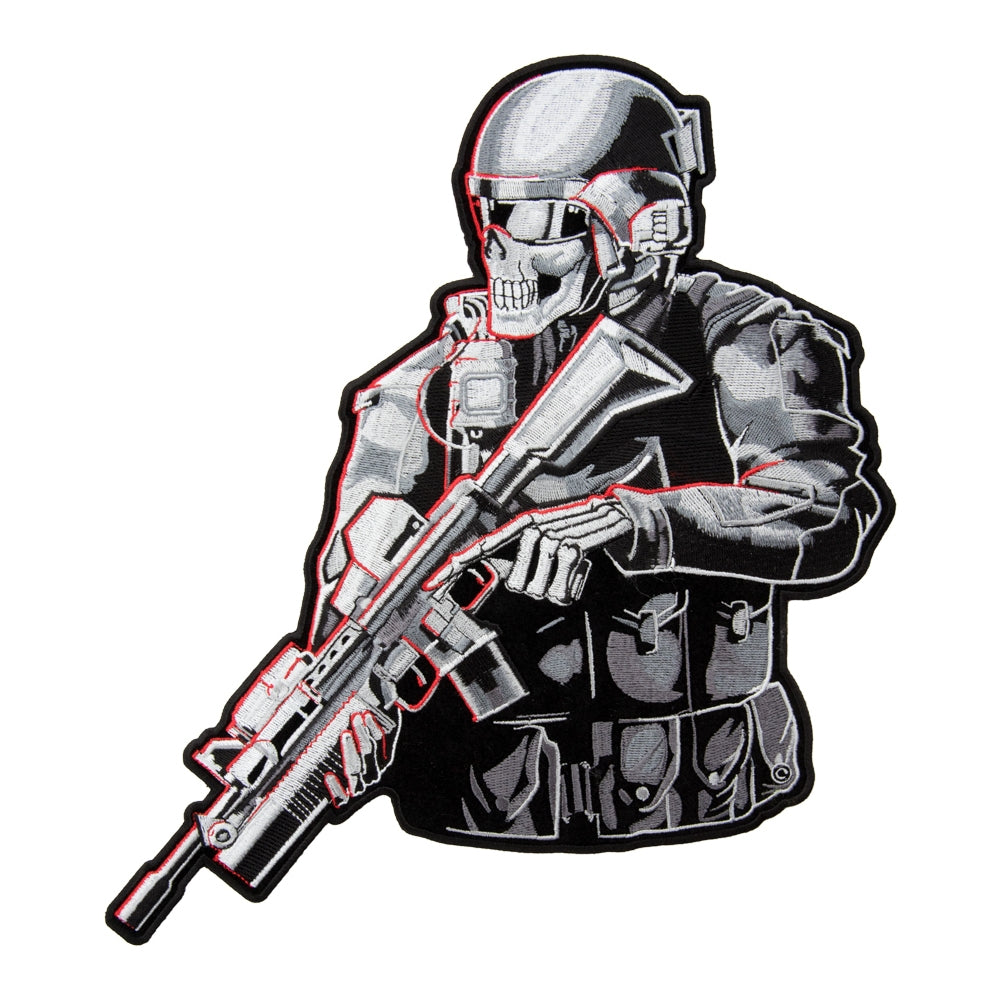 Armed Tactical Soldier Skeleton Patch, X-Large Size — product image