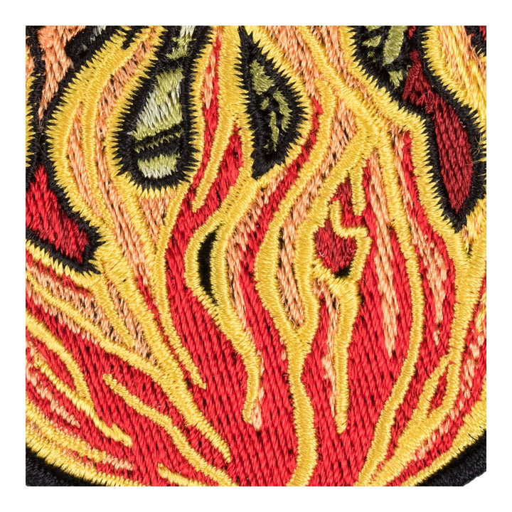 Hissing In Flames Cobra Head Patch, Medium Size — detail view 1
