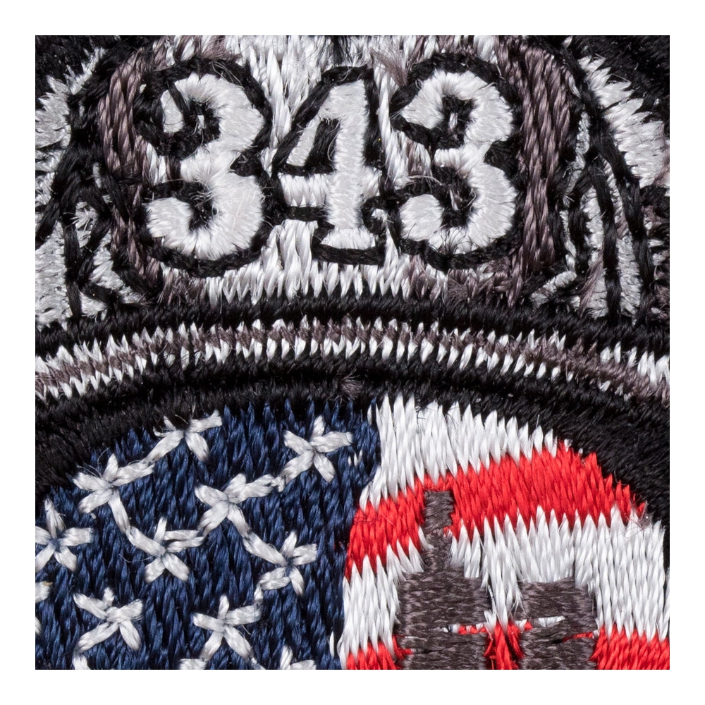 Twin Towers Reflection 343 Firefighter Helmet Patch, Small Size — detail view 1