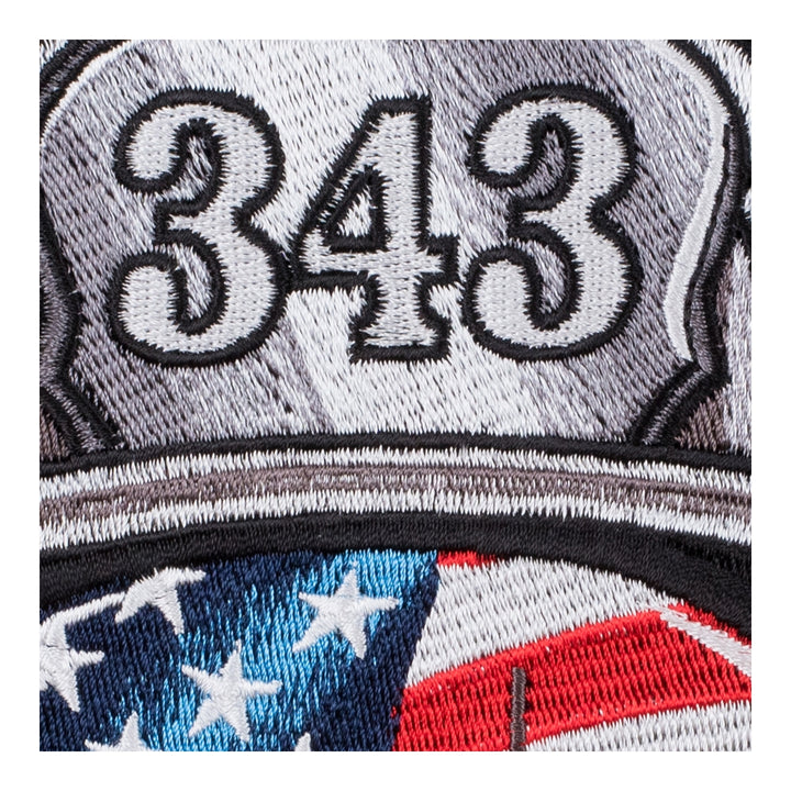 Twin Towers Reflection 343 Firefighter Helmet Patch, X-Large Size — detail view 1