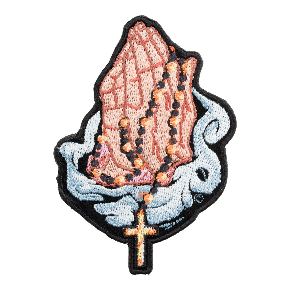 Praying Hands And Rosary Patch, Small Size — product image