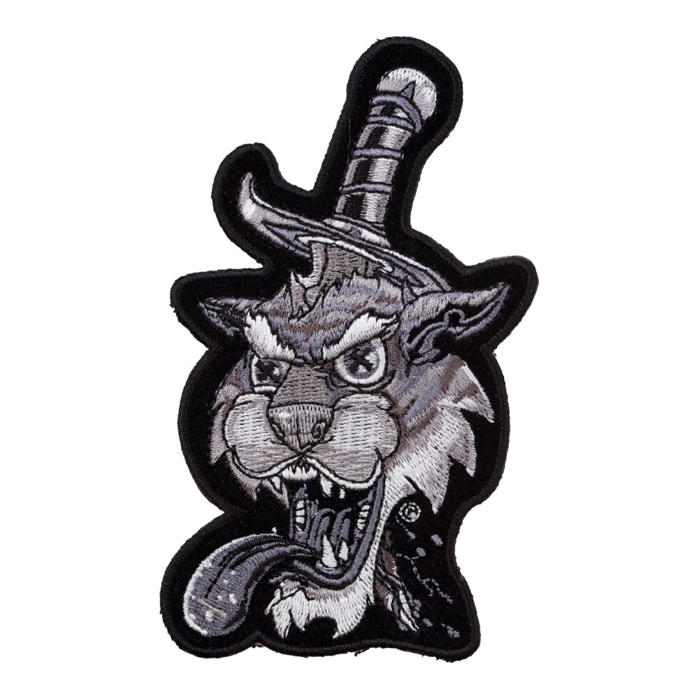 Subdued Dead Tiger Head & Dagger Patch, Tiger & Animal Patches — product image