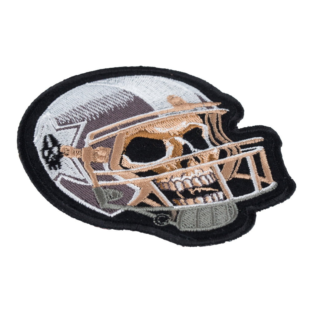 Skull Star Football Player Patch, Football Skull Patches — detail view 2