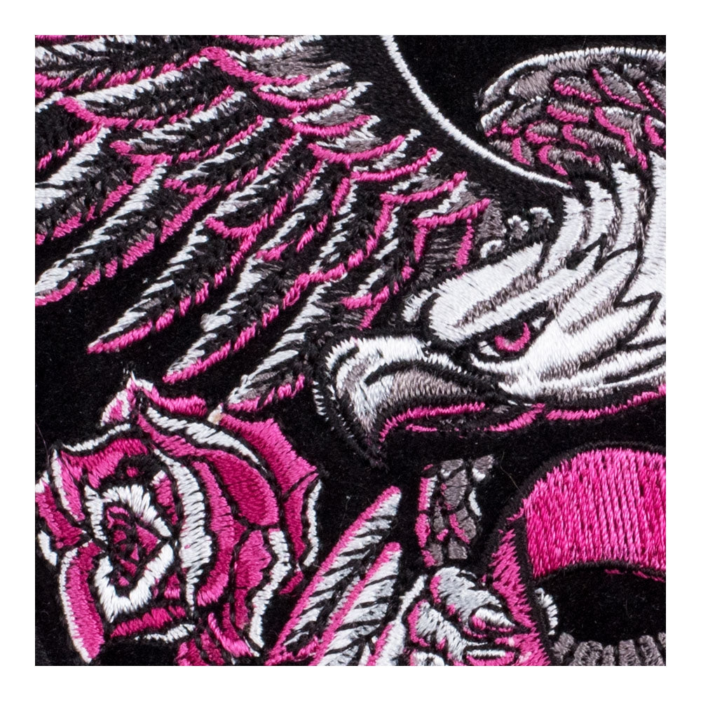 Pink Eagle Breast Cancer Ribbon Patch, Large Size — detail view 1
