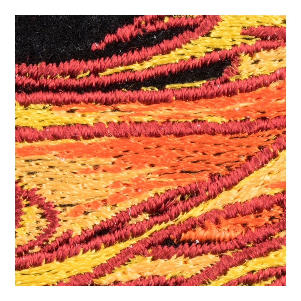 Charging Skull Orange Flames Patch, Small Size — detail view 2