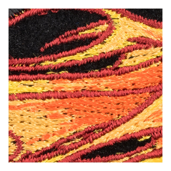 Charging Eagle Orange Flames Patch, Small Size — detail view 2