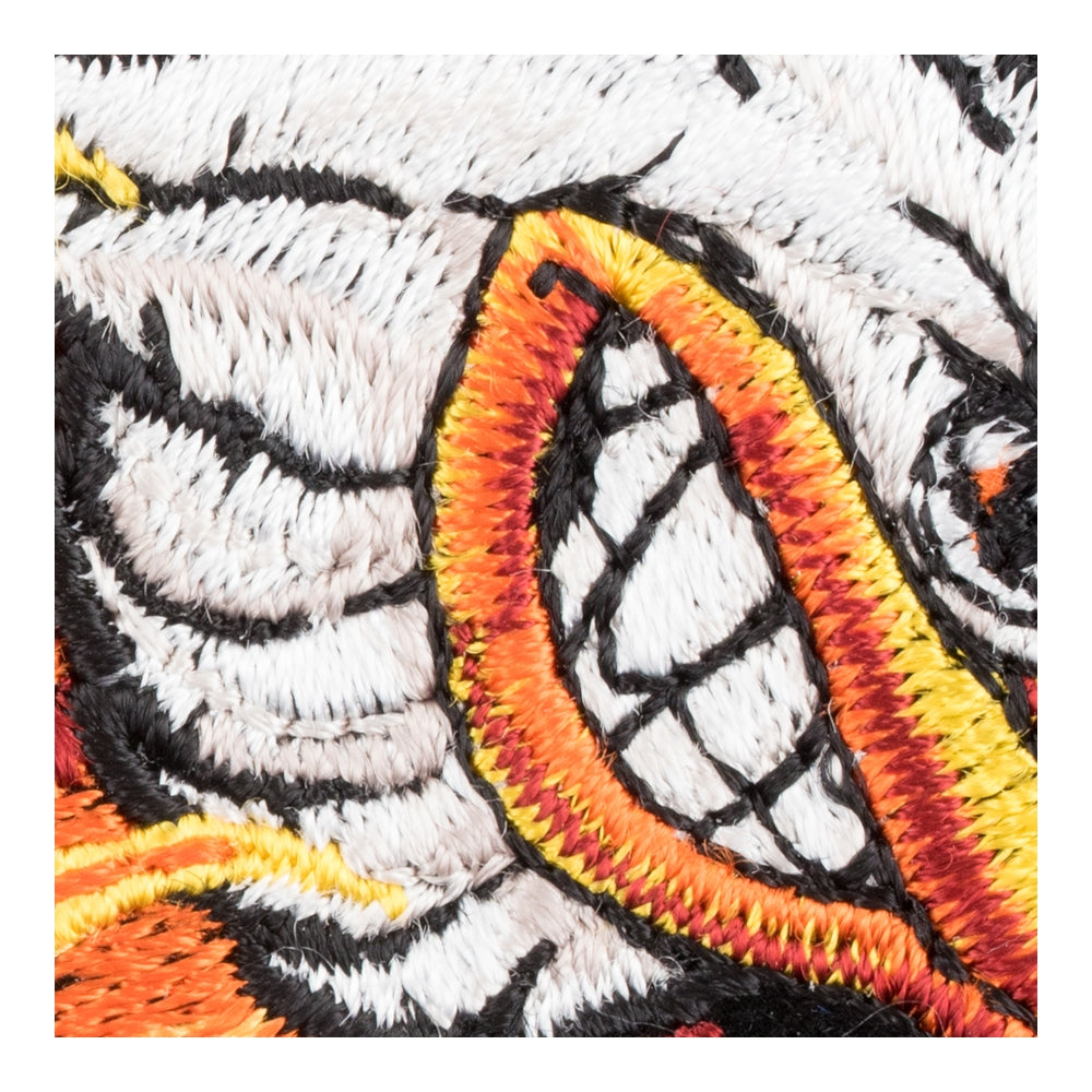 Charging Eagle Orange Flames Patch, Small Size — detail view 1